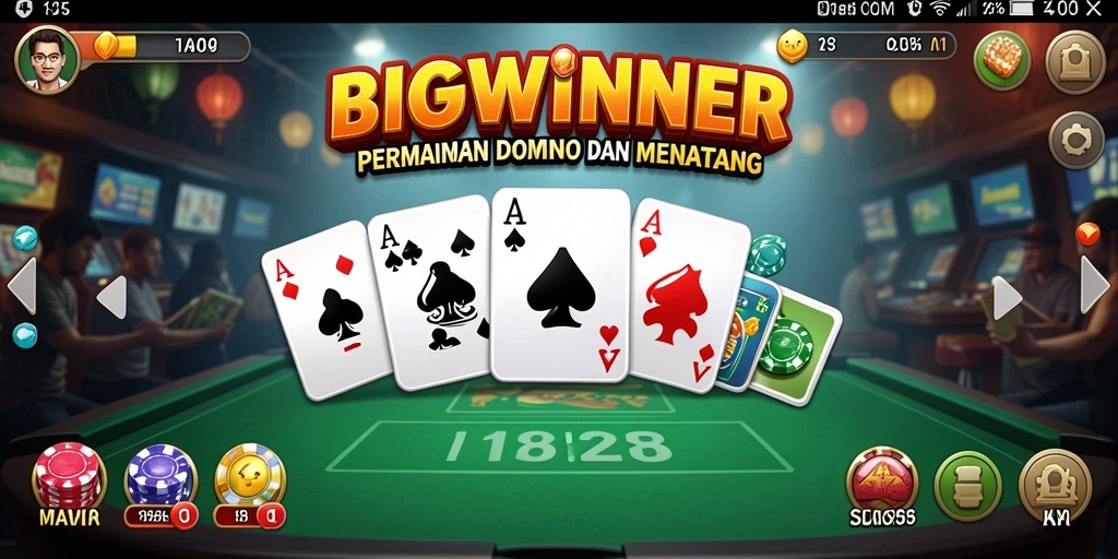 Tampilan gameplay Domino yang seru dan menarik di BIGWINNER.