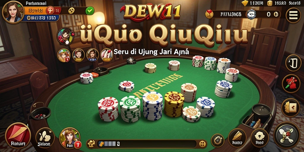Tangkapan layar DEWI11 menunjukkan aksi seru saat bermain QiuQiu.