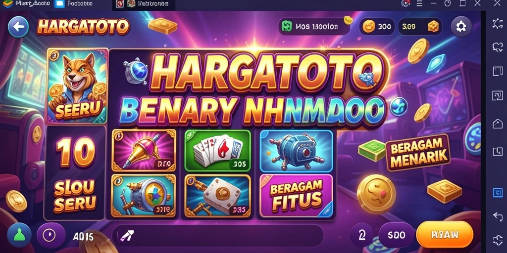 Tampilan gameplay HARGATOTO dengan fitur Slot yang menarik.