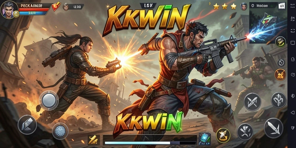 Screenshot KKWIN menampilkan aksi seru dalam gameplay menegangkan.