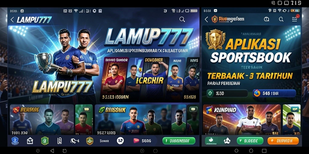 Tampilan aplikasi LAMPU777 dengan fitur taruhan olahraga yang menarik.