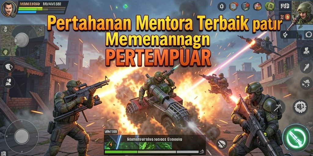 Tangkapan layar utama MAMI188 menunjukkan aksi intens dalam gameplay Tower Defense.