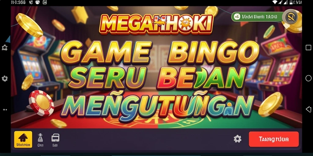 Screenshot gameplay MEGAHOKI menampilkan keseruan bermain Bingo.
