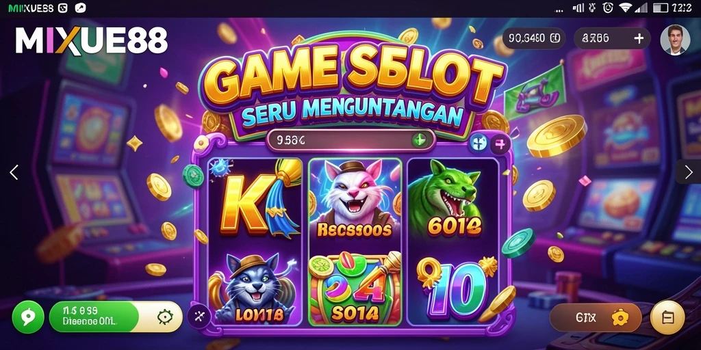 Screenshot utama MIXUE88 menampilkan gameplay Slot yang menegangkan.