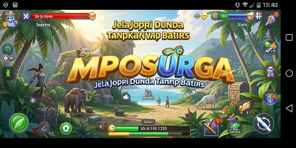 Gameplay seru di dunia terbuka MPOSURGA yang penuh petualangan.