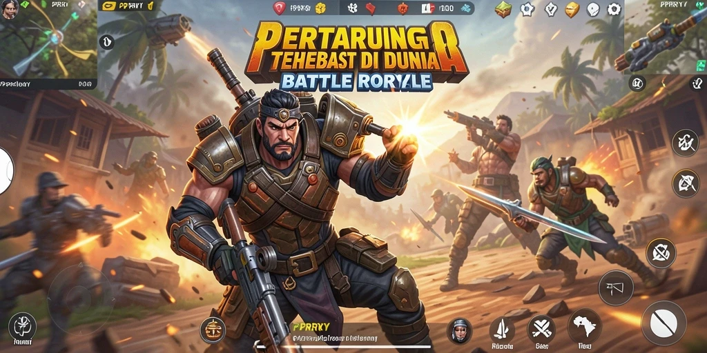 Tangkapan layar gameplay PPRRYY yang menegangkan dalam aksi Battle Royale.