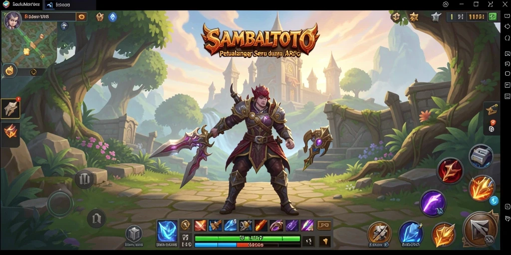Tangkapan layar utama menunjukkan aksi seru gameplay ARPG SAMBALTOTO.