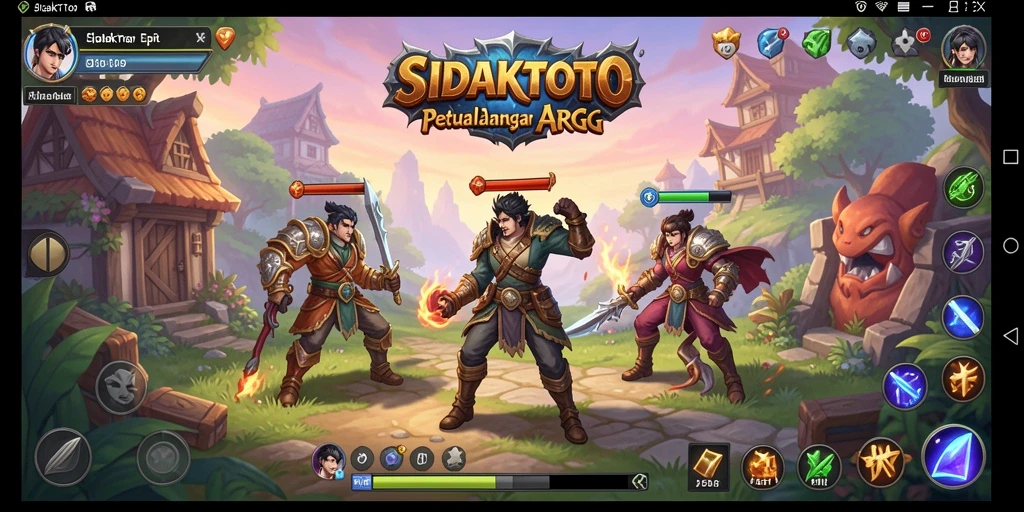 Tangkapan layar gameplay SIDAKTOTO yang menunjukkan aksi pertarungan yang penuh semangat.