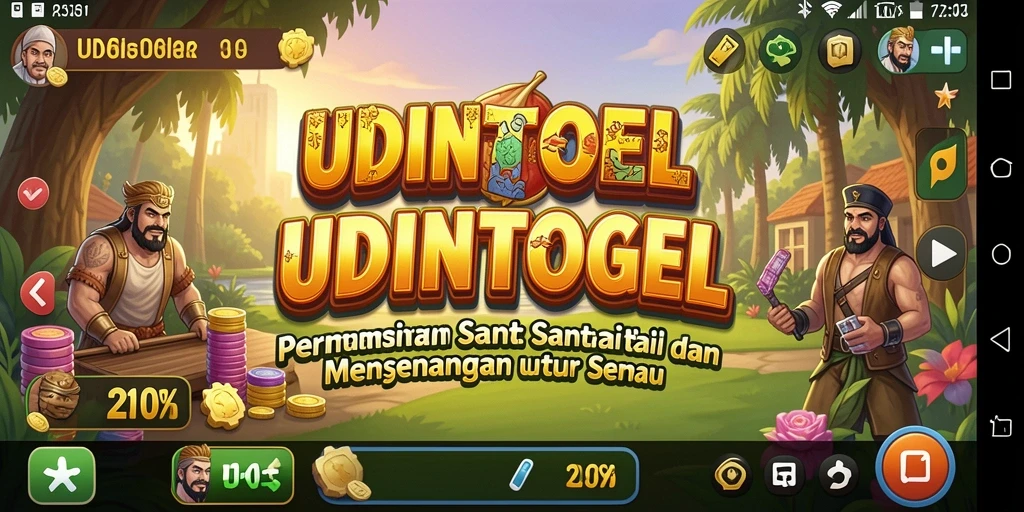 Screenshot dari gameplay UDINTOGEL yang menyenangkan dan santai.
